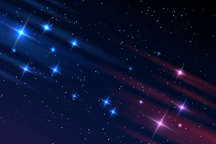 Night sky galaxy stars vector image