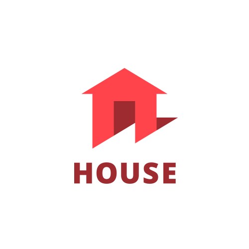 Real estate house logo icon design template vector image