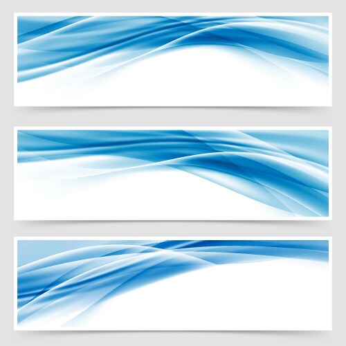 Beautiful hi-tech blue header footer swoosh vector image