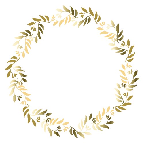 Floral circle frame vector image