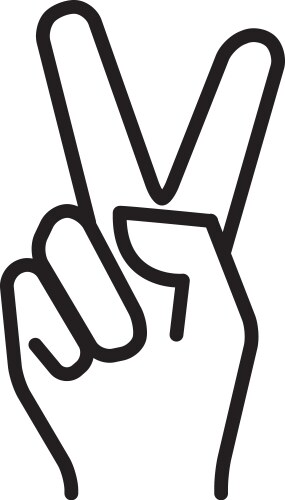 Peace hand symbol vector image