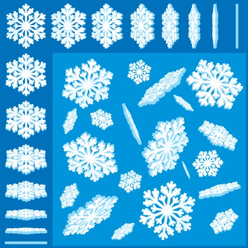 Christmas snowflakes vector image