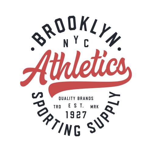 Brooklyn varsity style t shirt design vector image