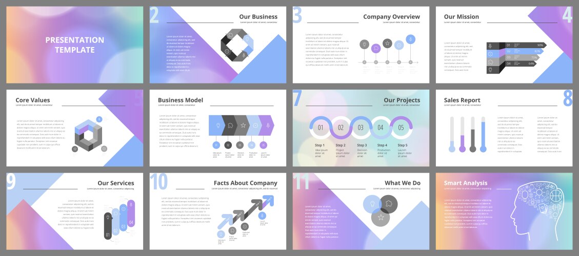 Business presentation templates vector image