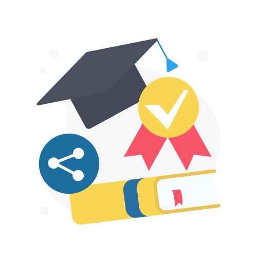 Graduation and academic education symbols vector image