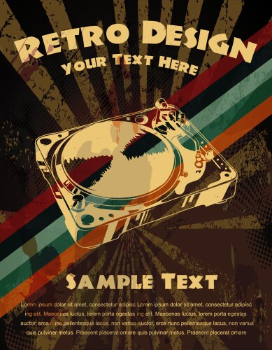 Retro grunge concert poster vector image