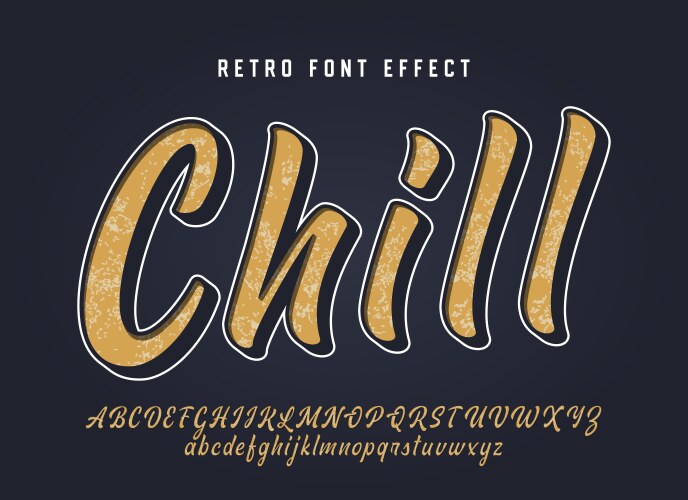 Original 3d script font vector image