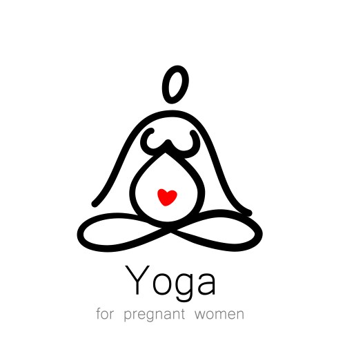 Yoga pregnant woman vector image