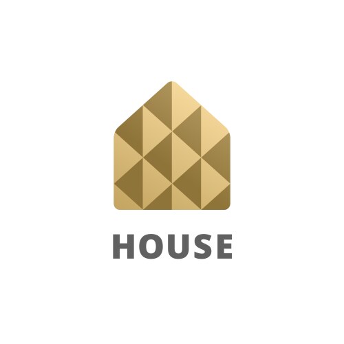 Real estate house logo icon design template vector image