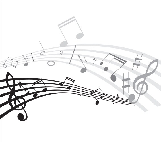 Music note background vector image