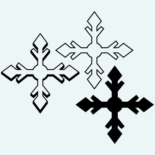 Snowflake icons vector image