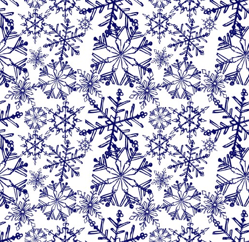 Background snowflake winter vector image