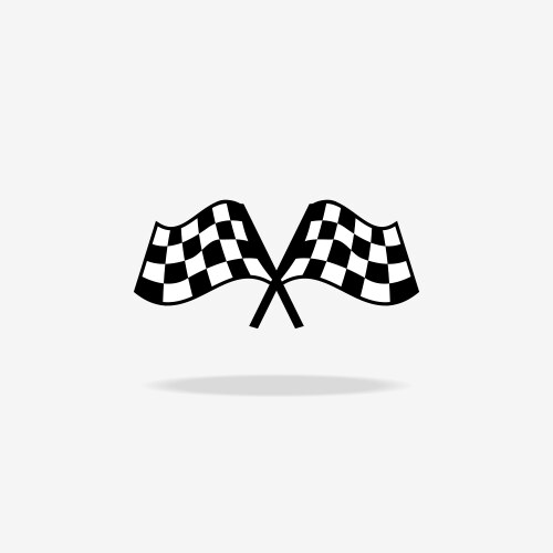 flag icon checkered or racing flags vector image