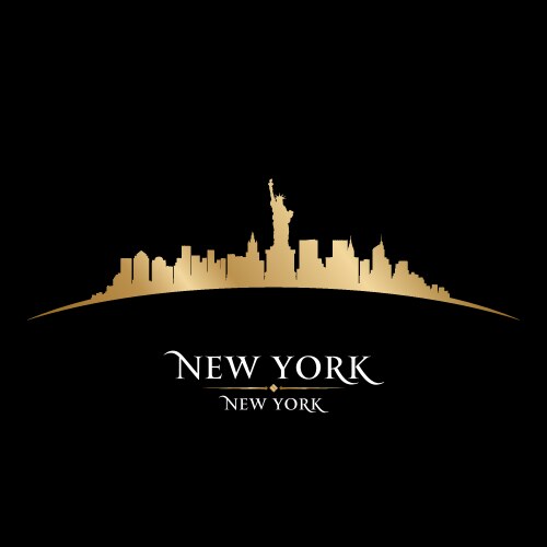 New york city skyline silhouette vector image