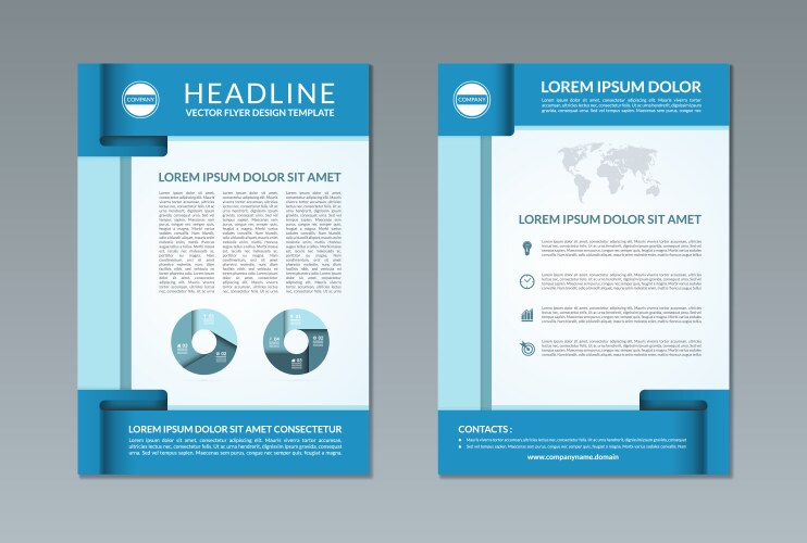 Flyer brochure design template a4 size vector image