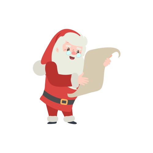 Set of christmas santa claus merry vector image