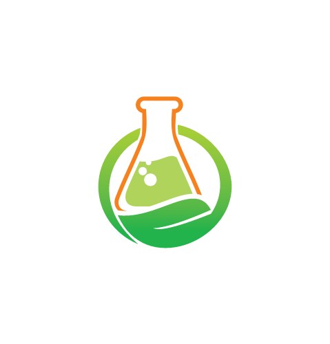 Bio organic lab logo vector image