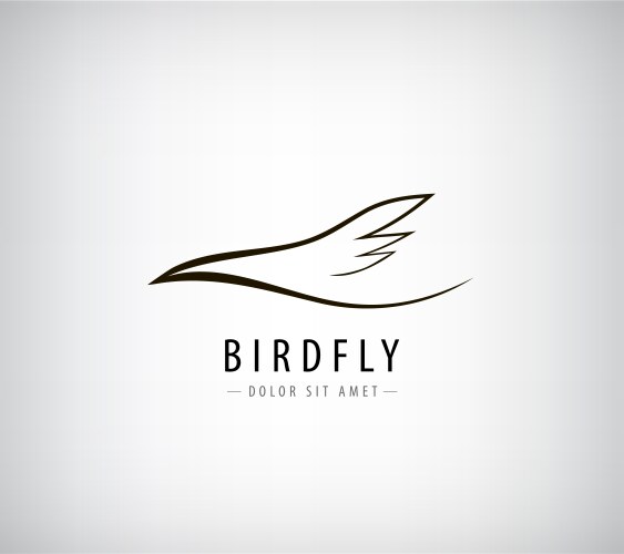 Line bird logo abstract vector image