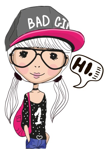 Bad girl vector image