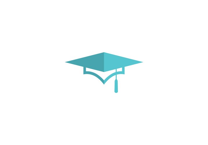 graduation hat university logo vector image