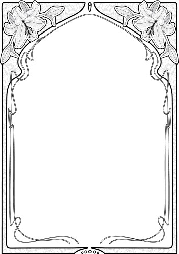 Art nouveau frames with space for text vector image