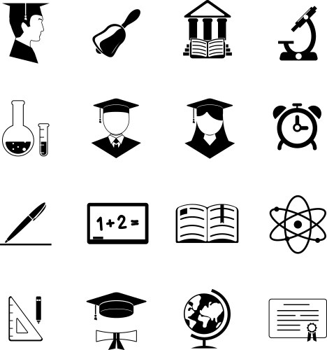 Education icons vector image