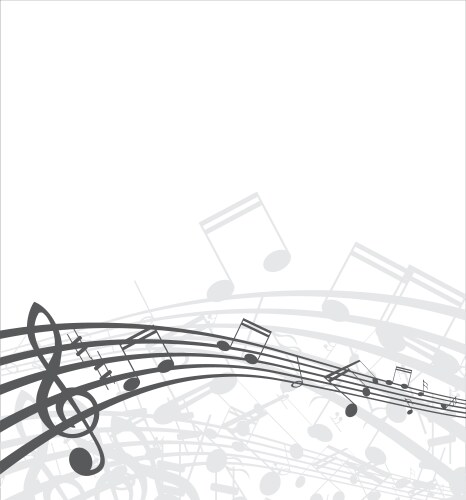 Music note background design vector image