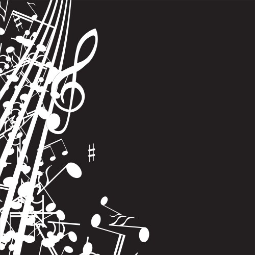 Music note background design vector image