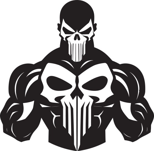 Eternal strength bodybuilder symphony black vector image