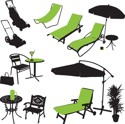 Outdoor items vector image