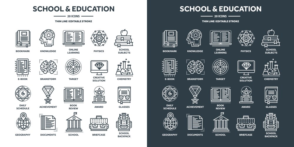 School education university studies study vector image