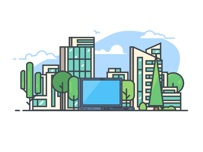 smart city concept vector image