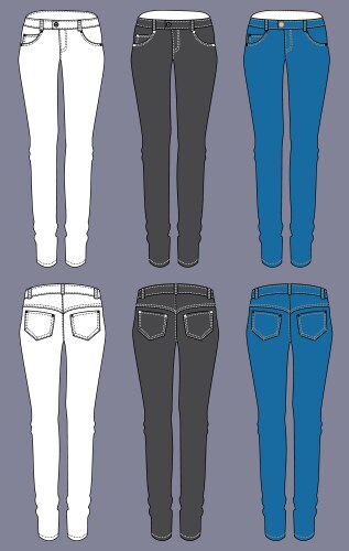 Woman jeans vector image