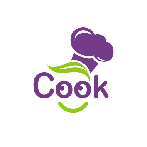 Chef cooking logo design template vector image