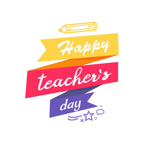 happy teacher s day icon vector image