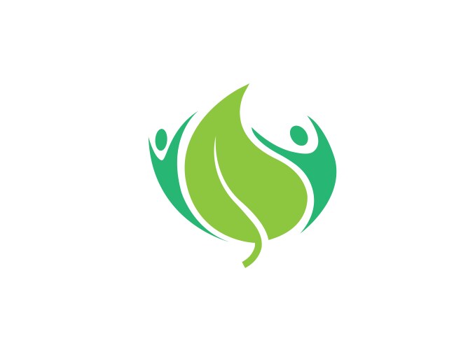 healthy natural body human care logo vector image