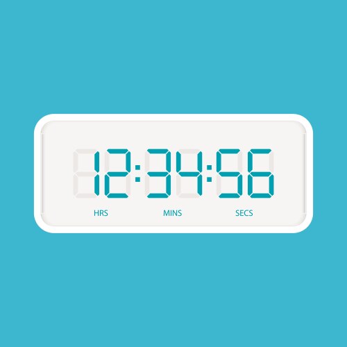 Digital clock and numbers vector image