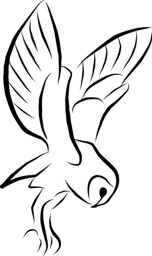 flying owl vector image