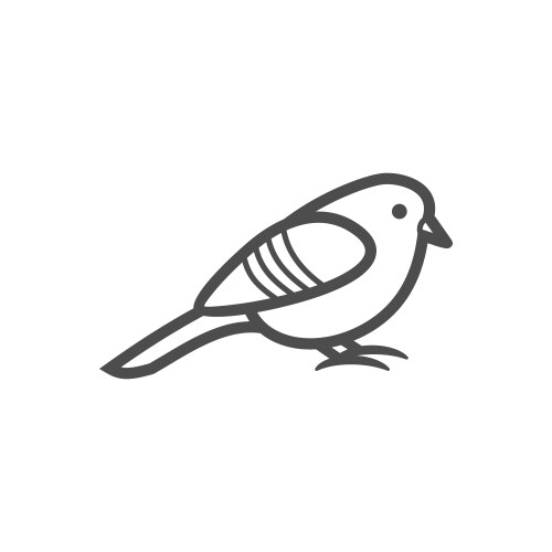 small bird black icon nature simple vector image