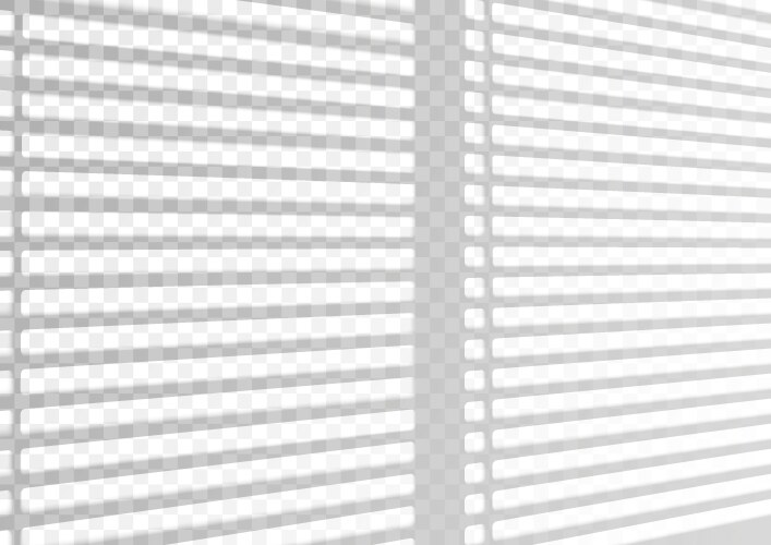 Transparent overlay window and blinds shadow vector image