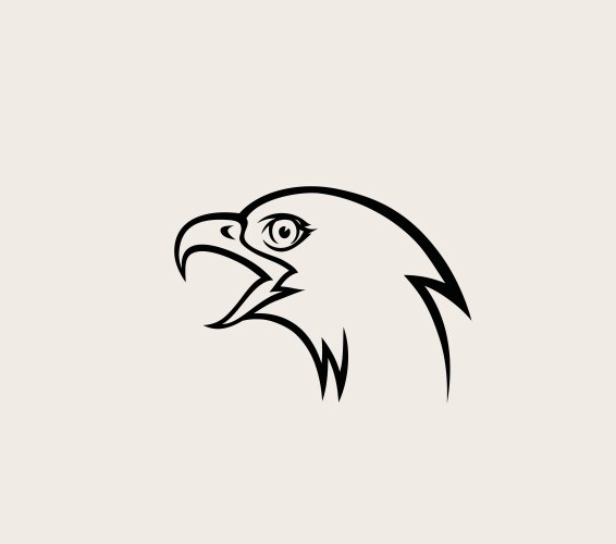 Eagle face vector image