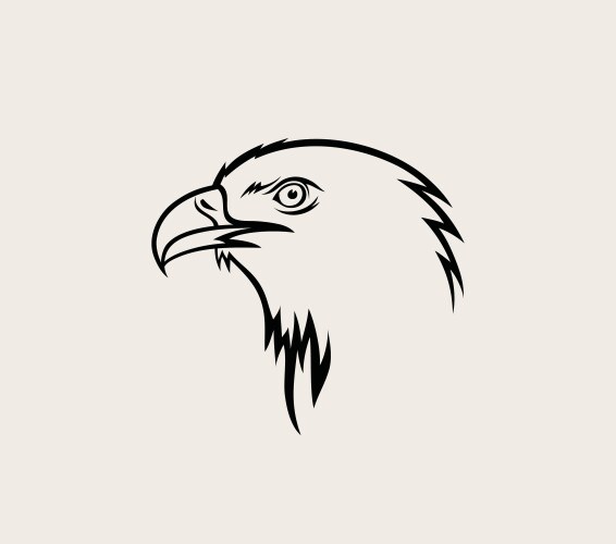 Eagle face logo vector image