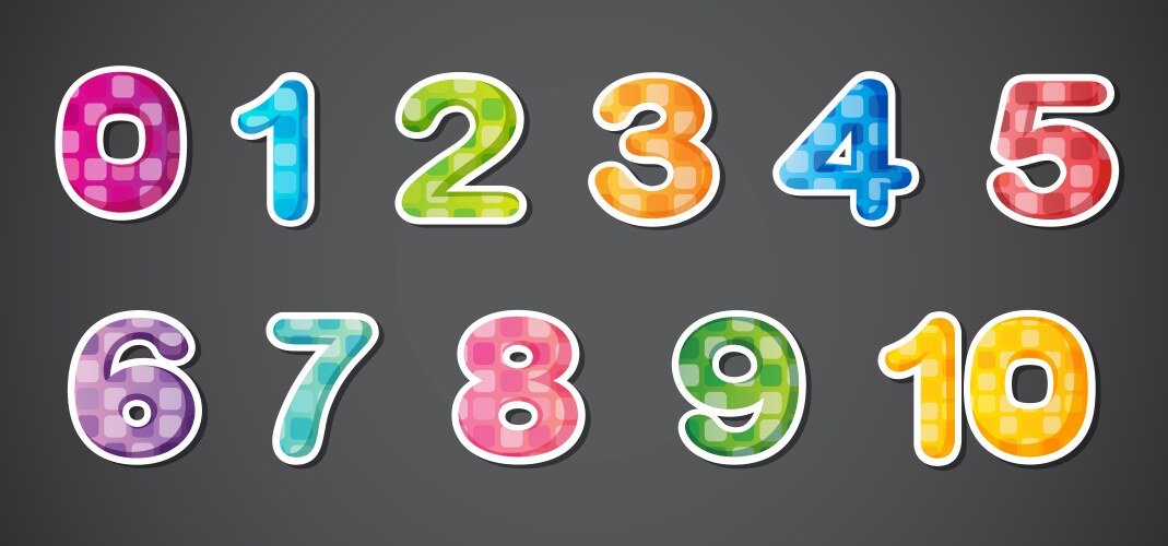 Eleven numerical figures vector image