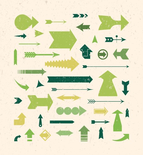 Arrows set vector image