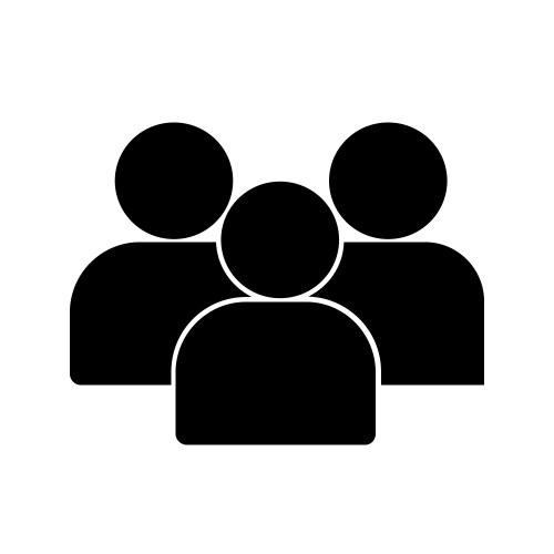 Flat group of people icon symbol background vector image