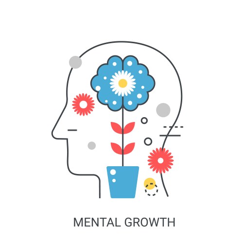 Mental growth concept vector image