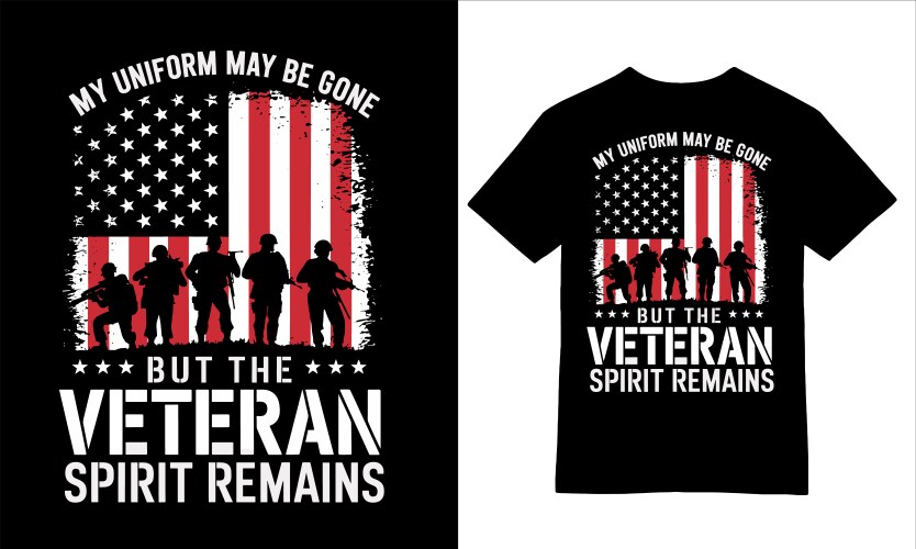 Veteran spirit tribute t-shirt design vector image