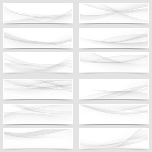 Mega web header footer banner collection vector image