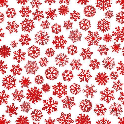 Seamless pattern of snowflakes vector image