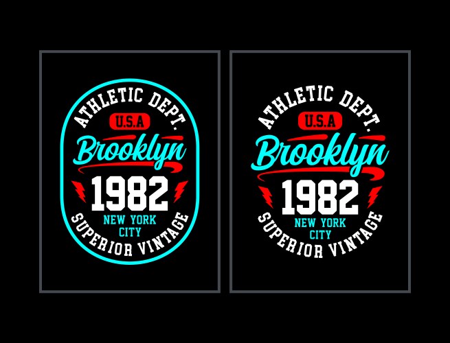 brooklyn motivation label design for t-shirt vector image